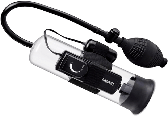 Вакуумна помпа с вибратор за увеличаване на размера на пениса и удоволствие